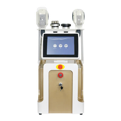 3-in-1 nicht-invasiver, schmerzloser, tragbarer Touchscreen mit vier Griffen für den privaten und gewerblichen Gebrauch, Kryo-Gefrier-Schönheitsmaschine, Schlankheits-Schönheitsmaschine