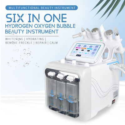 6 in 1 Hydro-Sauerstoff-Blasen-Gesichtsmaschine Schwarzkopf-Entferner Schönheitssalon-Gerät