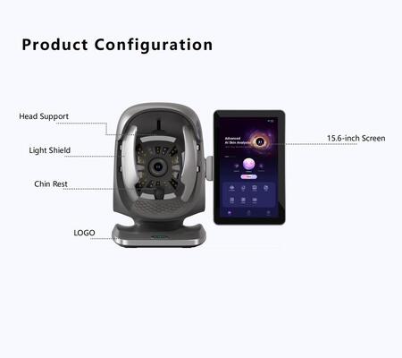 AI-Pore-Wimpern-Haut-Analysator 15,6 Zoll HD-Scanner Salon Gesichtsdiagnostik Schönheitsgerät