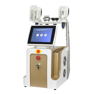 3-in-1 nicht-invasiver, schmerzloser, tragbarer Touchscreen mit vier Griffen für den privaten und gewerblichen Gebrauch, Kryo-Gefrier-Schönheitsmaschine, Schlankheits-Schönheitsmaschine