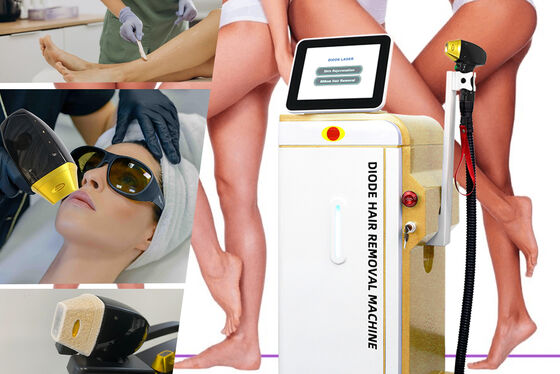 600 W 808 nm Diodenlaser-Haarentfernungsgerät mit Eiskühlung und 8-Zoll-Touchscreen