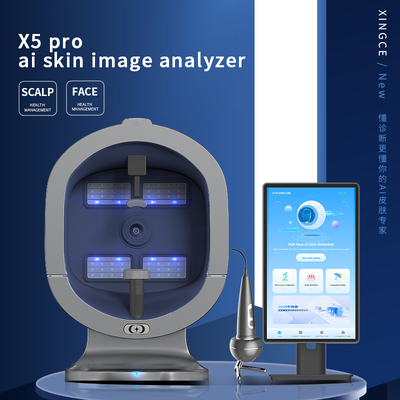 X5 Pro AI Hautscanner 21-Zoll-Multispektrum-Gesichtssalon-Testgerät