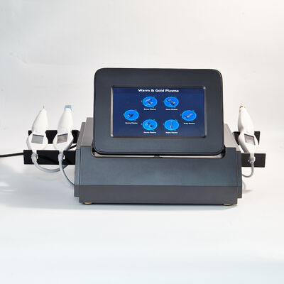 Tragbare, drei Griffe, multifunktionale Schönheitsmaschine mit Plasmaplasma-Fusion Aknebehandlung, Pigmentierungsabblendung und Hautreparatur.