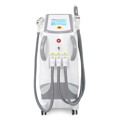 Drei-in-einer Multifunktionale Laser Schönheitsmaschine Vertikal Drei Griffe Haarentfernung Laser Schmerzlose sichere Haarentfernung Laser Tattoo Entfernung HF-Maschine