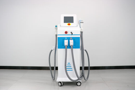 4-in-1 Multifunktions-Laser-Schönheitsmaschine Magneto-Optik-Licht Vertikale vier Griffe Haarentfernung Laser Schmerzfreie sichere Haarentfernung Laser Tattooentfernung RF-Maschine