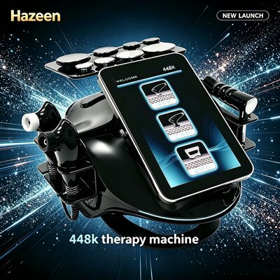 Hazeen Tecar 448 kHz Therapiegerät zur Physiotherapie und Cellulitis-Reduktion, Frequenz 448 kHz, hohe Leistung 500 W.