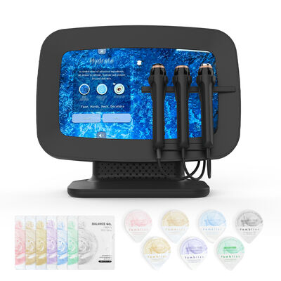Portable 3 Handles RF Hydra Gesichtsmaschine Hautverjüngung Anti-Aging Faltenentfernung Gesicht Lifting Hydro Dermabrasion Schönheitsgeräte für Spa-Salon