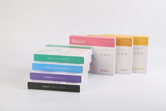 Mehrfarbiges Gesichtsbehandlungsset, beleuchten, beleben, Gleichgewicht, Retusche, Detox, Hydrate, Hautpflege-Serum-Pod-Set für Spa