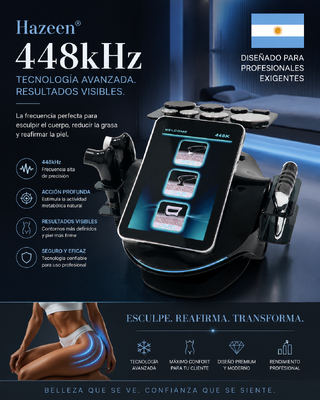 Hazeen 448K Tensamax Radiofrequenz monopolar therapy y estetica en modo monopolar con RET/CET, für Salons und Kliniken